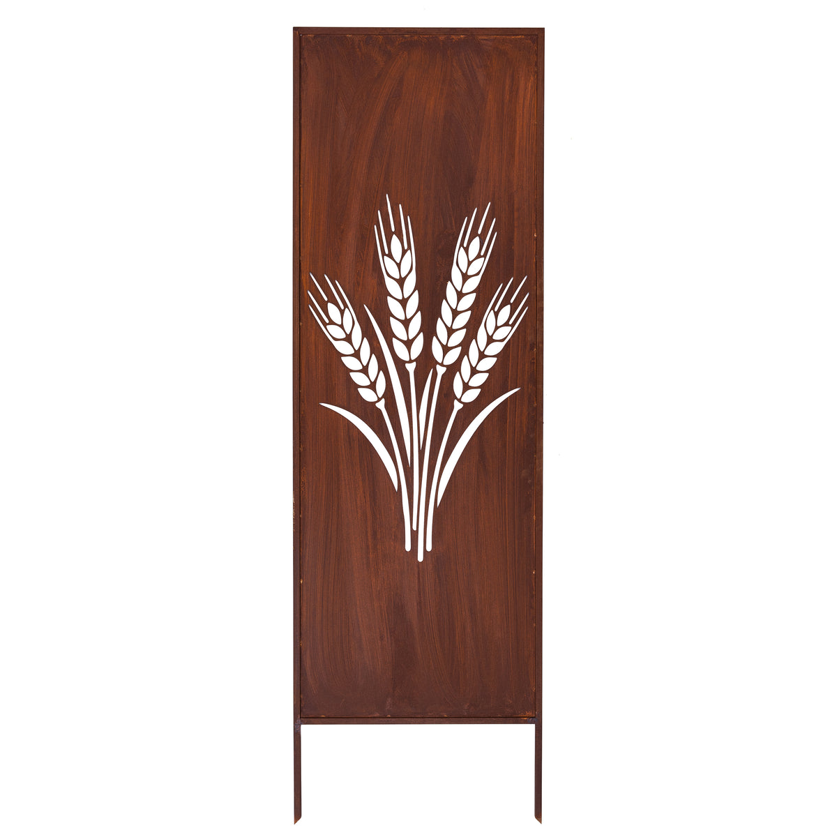 Panel ogrodowy Corten - Parawan z kłosami zboża - 160 x 50 cm