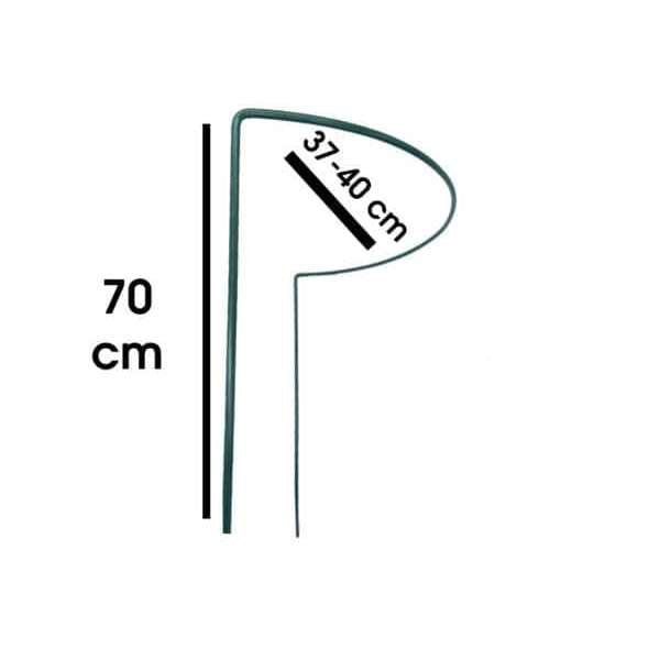 Zielona Podpora do Roślin 70 cm - Idealna do Pomidorów, Warzyw i Krzewów Pnących - Kapaga