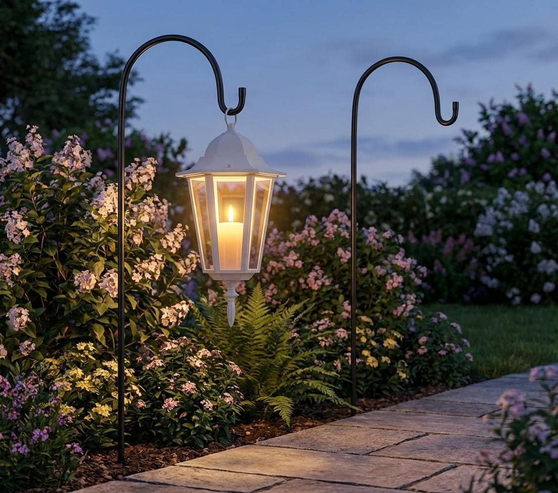 Wieszak Stojak na Latarnie Kwiaty 120 cm - Stalowy Uchwyt do Ozdabiania Ogrodu - zdjęcie 6 - Kapaga