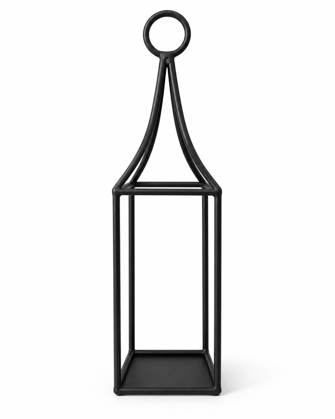Komplet metalowych latarni dekoracyjnych – czarne, 80 i 60 cm