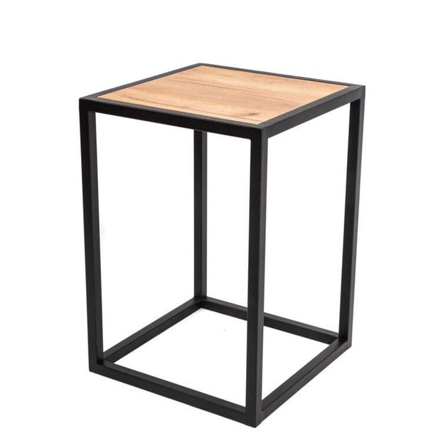 Stolik Loftowy Drewno i Stal - Elegancka Kombinacja Surowych Materiałów - Kapaga