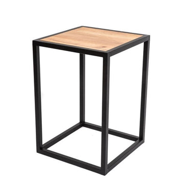 Stolik Loftowy Drewno i Stal - Elegancka Kombinacja Surowych Materiałów - Kapaga