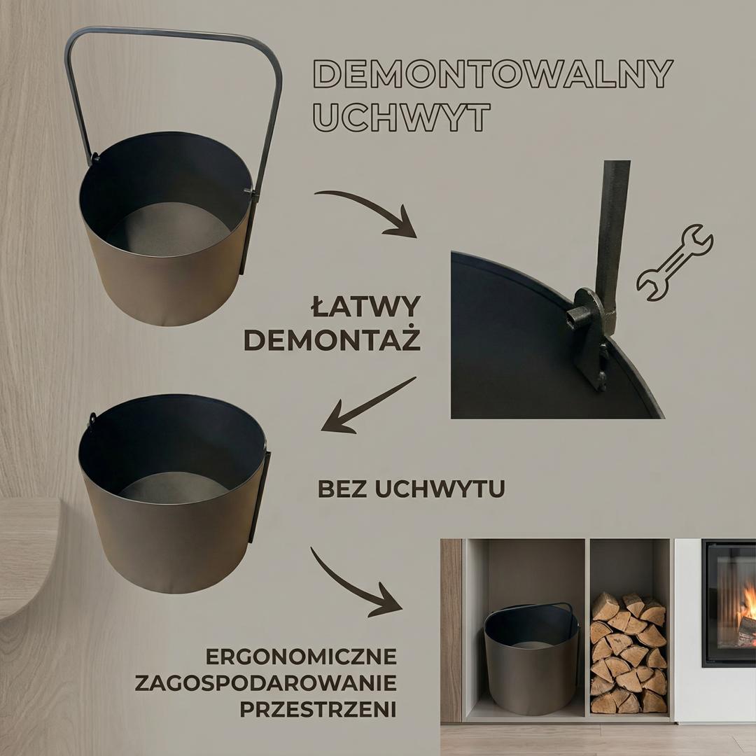 Nosidło na Drewno 35 cm - Kominkowy Kosz/Stojak na Opał, Solidna Konstrukcja - zdjęcie 7 - Kapaga