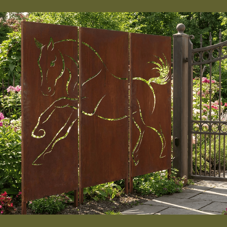 Komplet 3 paneli dekoracyjnych - Motyw konia (160 × 50 cm każdy) - zdjęcie 3 - Kapaga