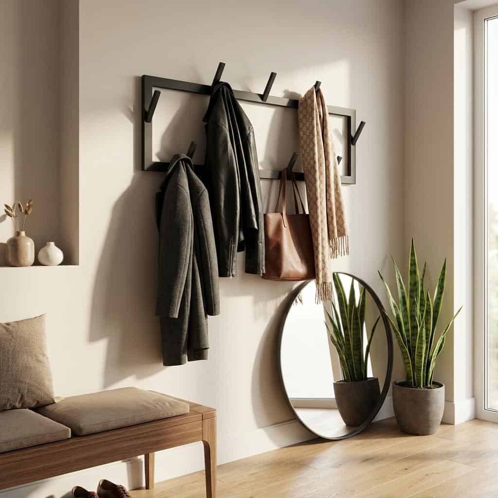 Wieszak Ścienny z Półką na Odzież, Czapki, Kapelusze i Plecaki - Loftowy Styl - zdjęcie 2 - Kapaga