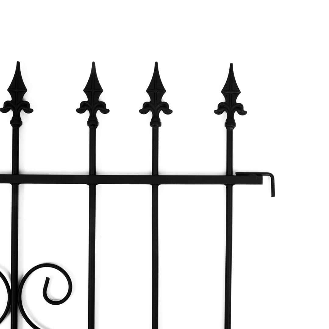 Płotek Kuty z Wzorem 80×95 cm - Eleganckie Metalowe Ogrodzenie - Kapaga