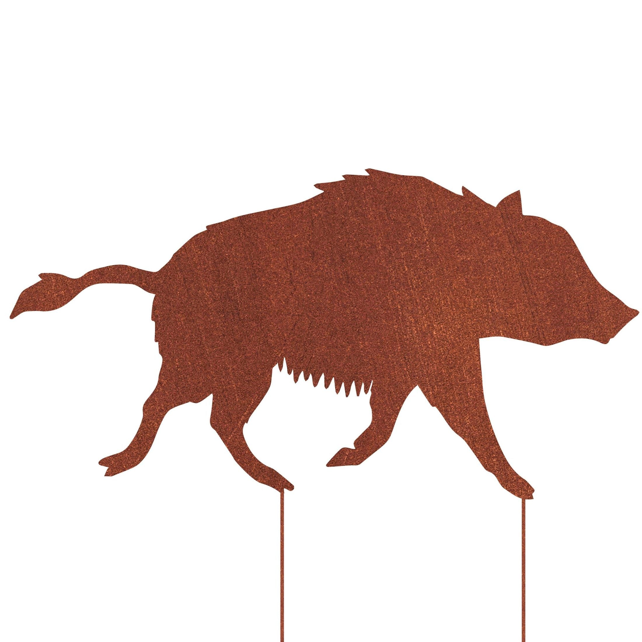 Dekoracja Ogrodowa - Dziki Dzik 76×40 cm - Stylowa Metalowa Dekoracja Ogrodowa - zdjęcie 2 - Kapaga