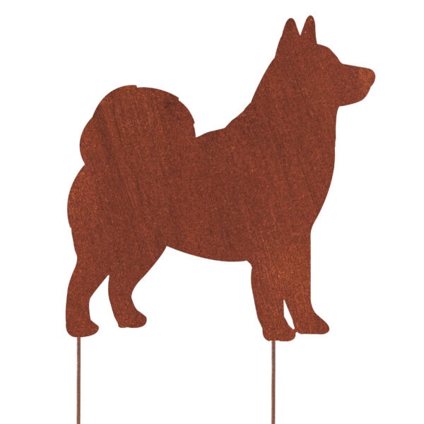 Figurka Psa Alaskan Malamute ze Stali Corten do Dekoracji Ogrodu - 36×38 - Kapaga