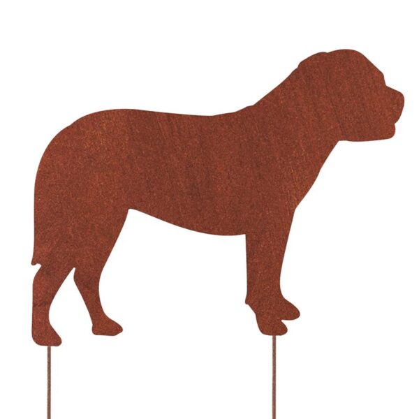 Bluemastif Pies - Metalowa Dekoracja Ogrodowa Sylwetka Corten Stal - Kapaga