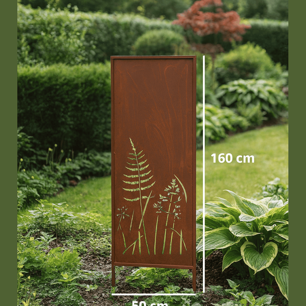 Panel "Paproć i Polne Kwiaty" 160×50 cm - Naturalistyczna Sztuka - Kapaga