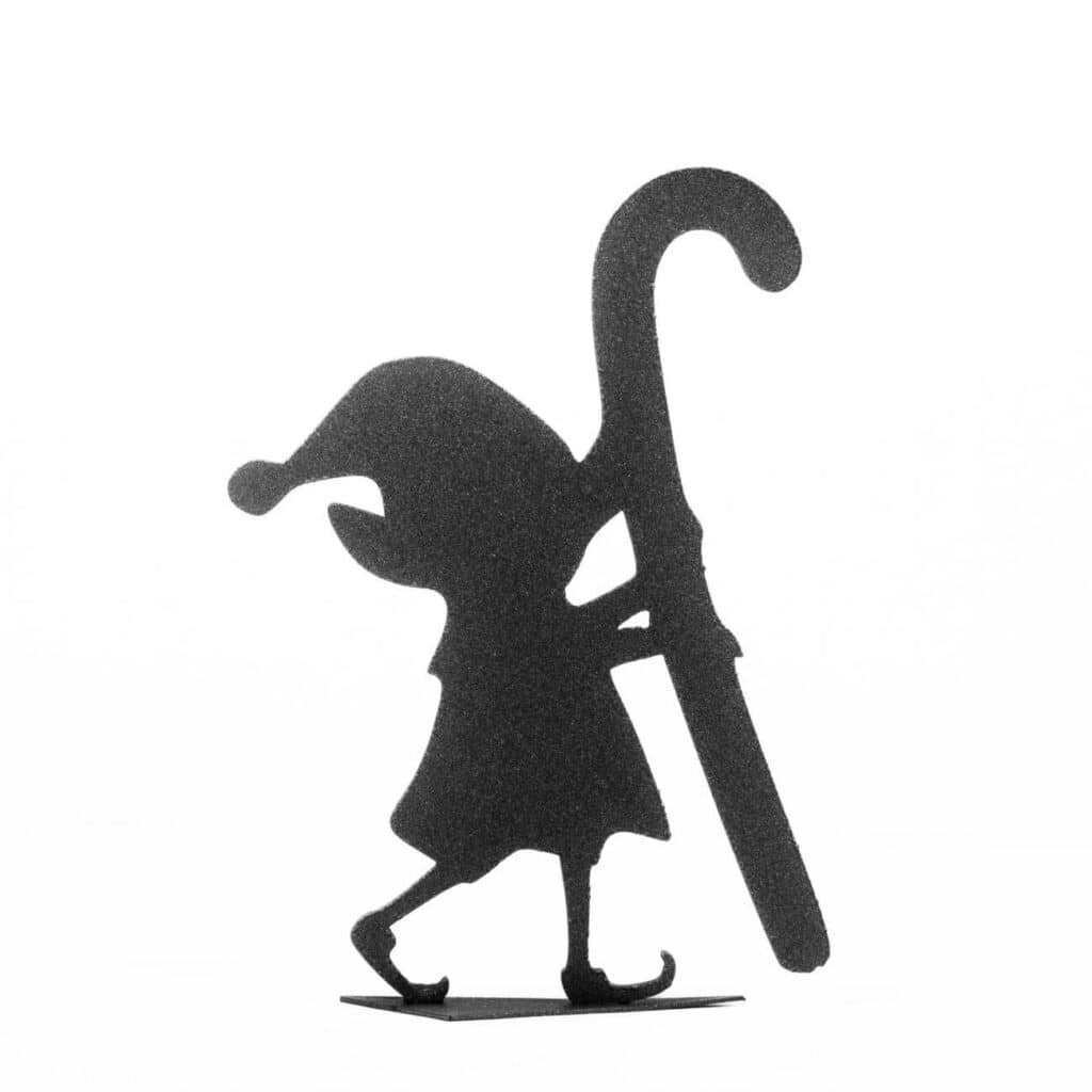 Świąteczny Skrzat Gnom z Cukierkiem - Figurka na Stół Bożonarodzeniowy - Kapaga