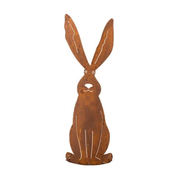 Wielkanocny Królik 3D Stojący 75 cm z Corten - Duża Figurka Dekoracyjna - Kapaga