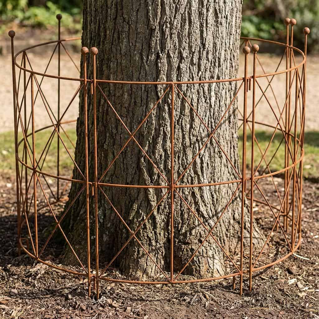 Metalowa podpora do roślin 90 cm - rustykalna obejma na łodygę - Kapaga