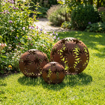 Metalowa Kula Ogrodowa wzór słońca, różne rozmiary - zdjęcie 12 - Kapaga