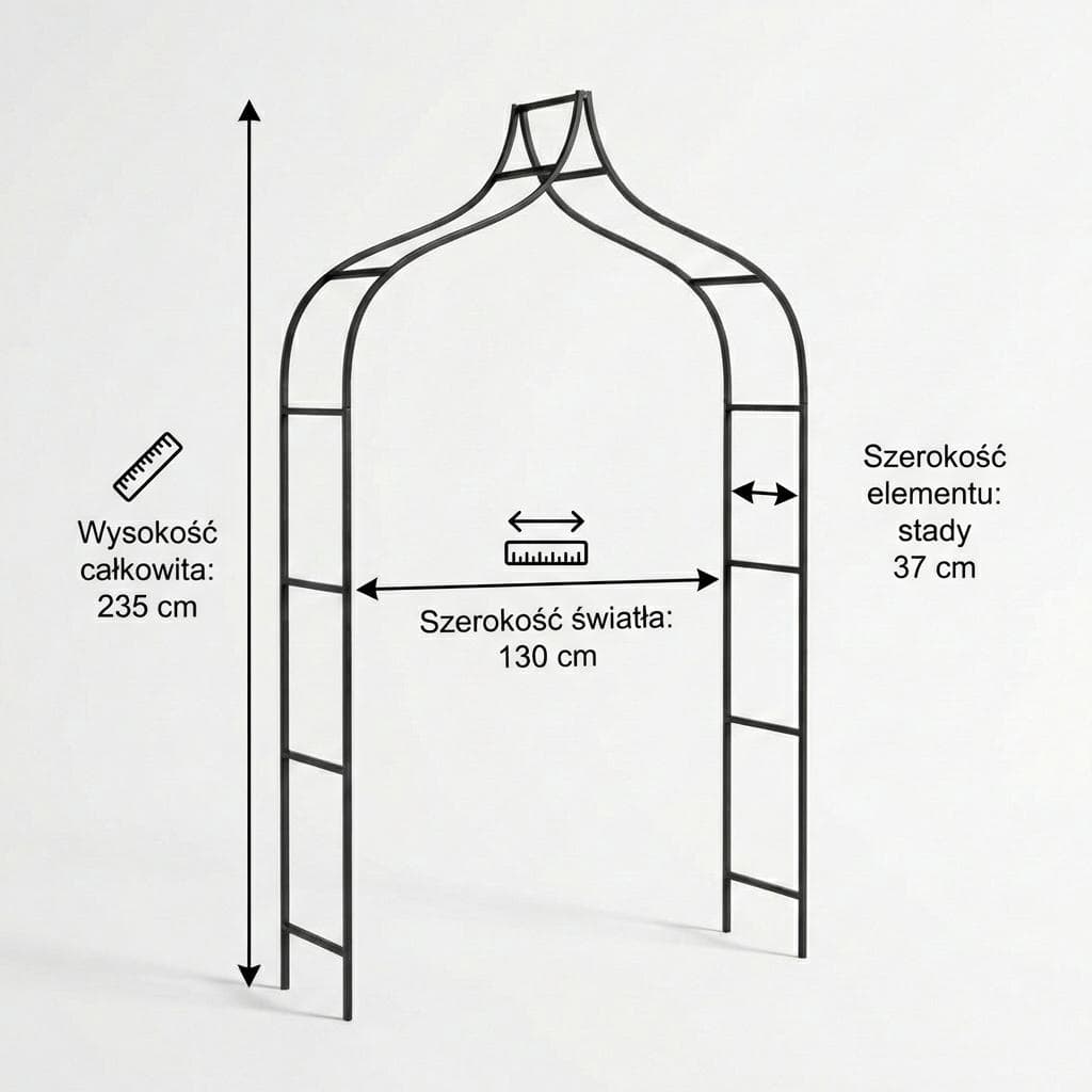 Metalowa pergola ogrodowa 240 x 150 cm Spawana - zdjęcie 5 - Kapaga