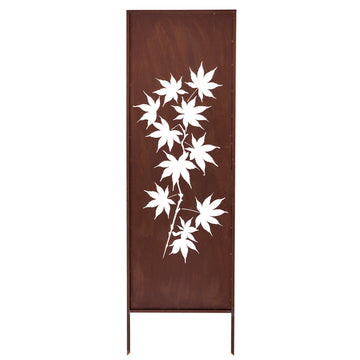 Panel ogrodowy Corten - Parawan z klonem palmowym  - 160 x 50 cm