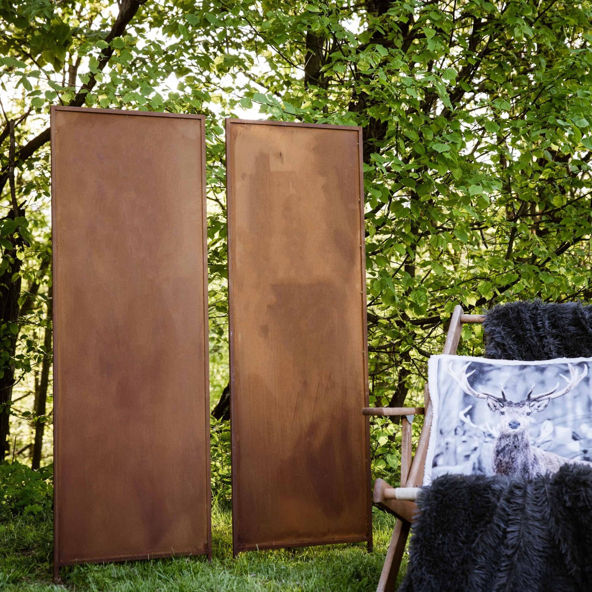 Panel Ogrodowy Corten 160×50 cm - Parawan Osłonowy Pełny, Ochrona i Dekoracja - zdjęcie 3 - Kapaga